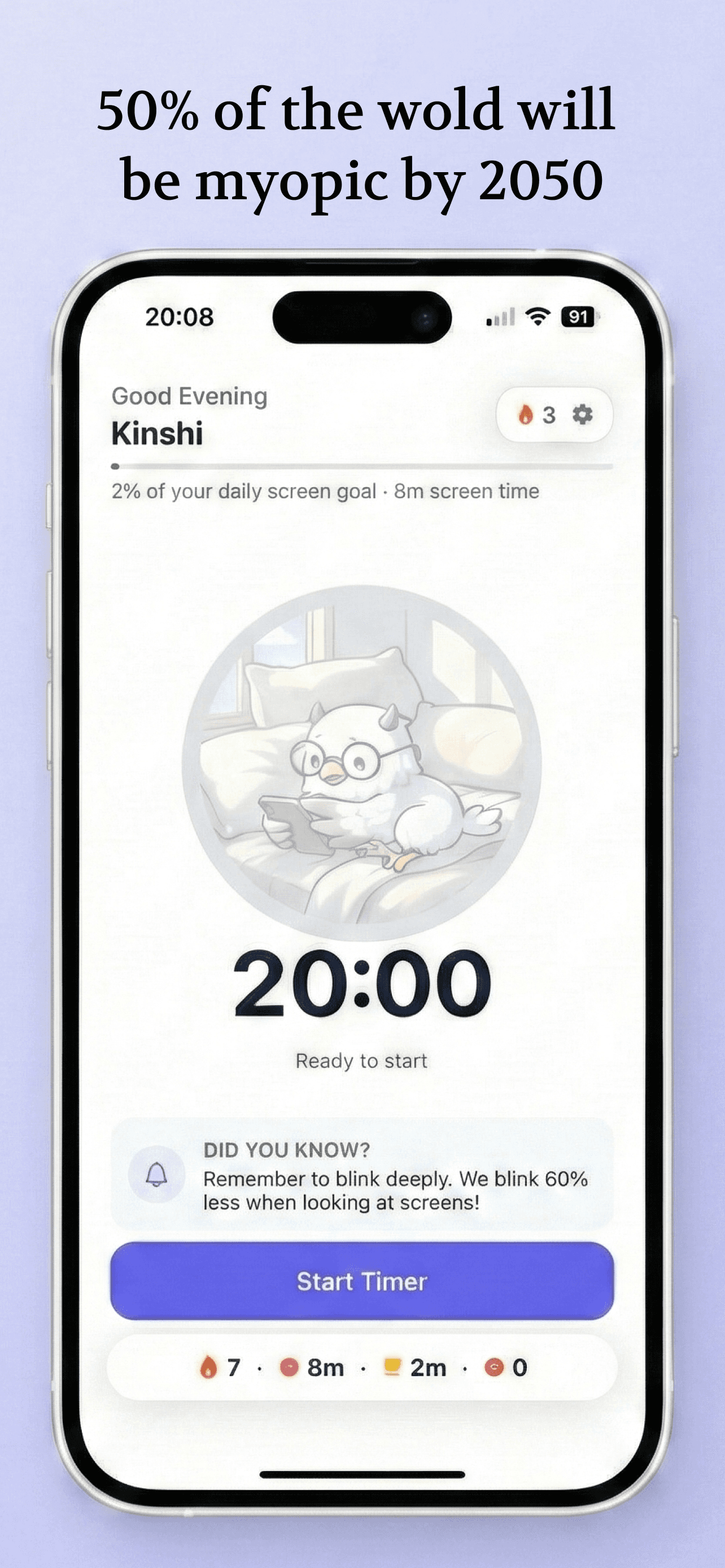 Prevent myopia with smart reminders